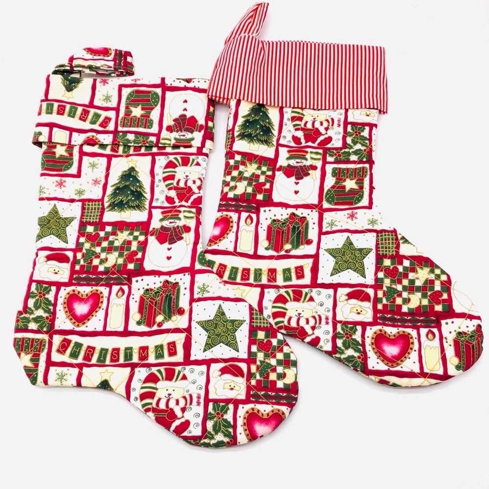 Two Handmade Holiday Stockings